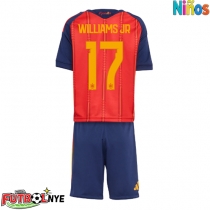 Camiseta España Nico Williams #17 Primera Equipación para niños Mundial 2026 manga corta (+ pantalones cortos)